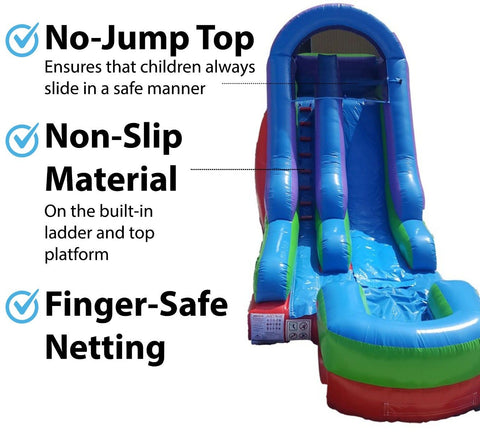 Buy 15' Retro Rainbow Inflatable Water Slide with Blower
