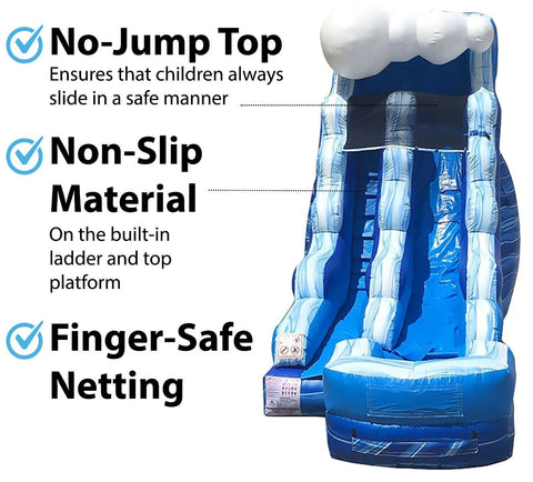 Buy 15' Tidal Wave Marble Commercial Water Slide with Blower