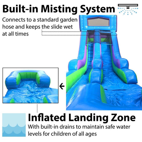 Buy 15' Modular Retro Rainbow Commercial Water Slide with Blower