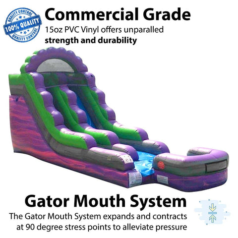 Buy 15' Purple Marble Commercial Water Slide with Blower