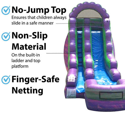 Buy 15' Purple Marble Commercial Inflatable Water Slide with Blower
