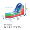 Image of Sale on 15' Retro Rainbow Commercial Water Slide with Blower