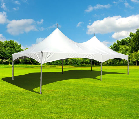15' x 30' Premium High Peak Frame Party Tent - White