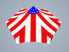Image of 30' x 30' High Peak Frame Top Only - Red, White, and Blue