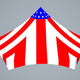 30' x 30' High Peak Frame Top Only - Red, White, and Blue