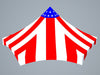 Image of 30' x 30' High Peak Frame Top Only - Red, White, and Blue