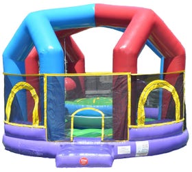 Retro Inflatable Wrecking Ball Game with Blower and Accessories