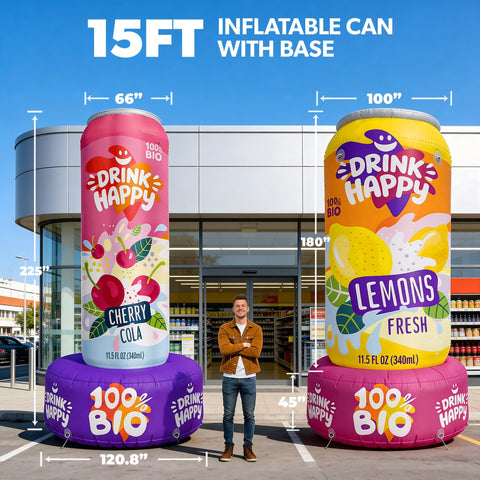 Custom Giant Inflatable Can w/ Base