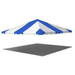 20' x 20' West Coast Frame Party Tent Top - Blue and White