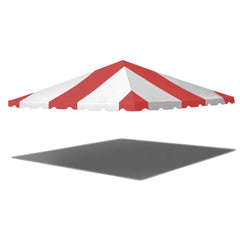 20' x 20' West Coast Frame Party Tent Top - Red and White