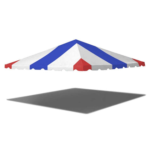 20' x 20' Weekender West Coast Frame Tent Top - Red White and Blue