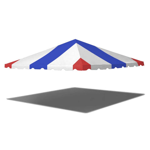 20' x 20' West Coast Frame Party Tent Top - Red, White, and Blue
