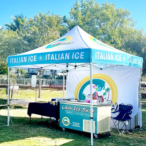 Custom Canopy Tent with Back Wall