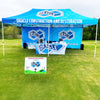 Image of Custom Canopy Tent with Back Wall & Table Cover