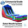 Image of Buy Commercial 18' Retro Rainbow Double Bay Inflatable Water Slide with Blower