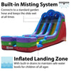 Image of Save on Commercial 18' Retro Rainbow Double Bay Inflatable Water Slide with Blower