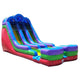 18' Retro Rainbow Double Bay Inflatable Water Slide with Blower