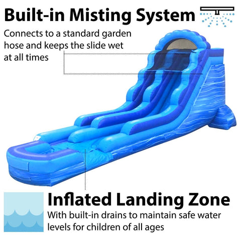 Buy 18' Blue Marble Commercial Water Slide with Blower