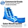 Image of 18' Blue Marble Wave Inflatable Water Slide with Blower