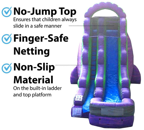 Buy 18' Purple Marble Inflatable Water Slide with Blower