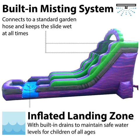 Buy 18' Purple Marble Commercial Water Slide with Blower