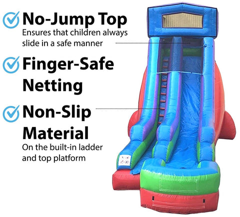 Buy 18' Modular Retro Rainbow Inflatable Water Slide with Blower