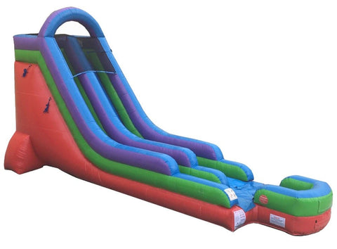 18' Retro Rainbow Inflatable Water Slide with Blower