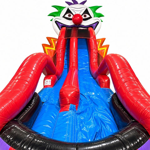 18' Nightmare Clown Inflatable Water Slide with Blower by POGO Bounce House