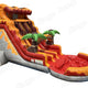 18 FT Dual Lane Volcano Wet and Dry Water Slide (15 oz Vinyl)