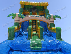 18 FT 2 Lane Tropical Wet-Dry Slide by Jingo Jump