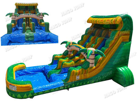 18 FT 2 Lane Tropical Wet-Dry Slide