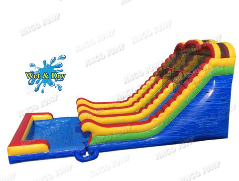 18 FT 2 Lane Unisex Wet-Dry Slide