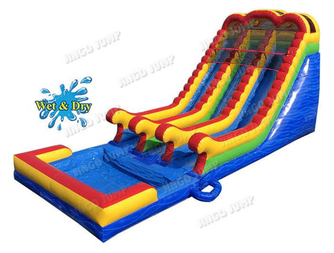 18 FT 2 Lane Unisex Wet-Dry Slide