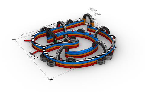 Turbo 500 Inflatable RC Race Track - IG5456