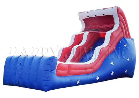 18 Foot Double Drop Wet Dry Inflatable Slide - WS4123