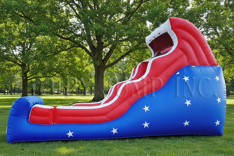 18 Foot Double Drop Wet Dry Inflatable Slide - WS4123
