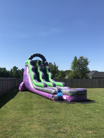 18' Purple Marble Inflatable Water Slide with Blower