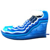Image of 19' Blue Wave Marble Double Lane Curved Inflatable Water Slide with Blower