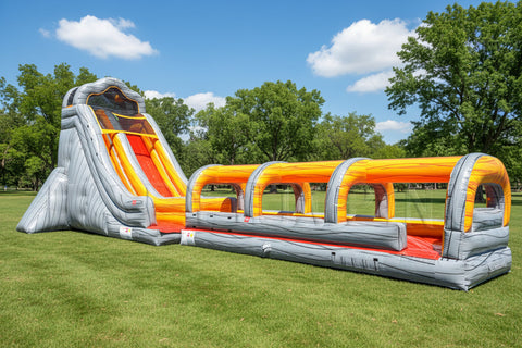 20'H Volcano Water Slide with Slip & Slide by Happy Jump