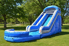 18 Foot Blue Volcano Water Slide