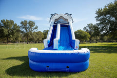 Dolphin Splash (18’ water slide) by Happy Jump
