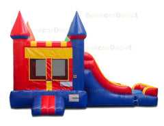 16'H Rainbow Castle Jumper Slide Moonwalk by Bouncer Depot
