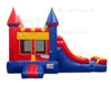 Image of 16'H Rainbow Castle Jumper Slide Moonwalk by Bouncer Depot