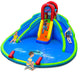 Inflatable Water Slide Park with Upgraded Handrail without Blower by Costway