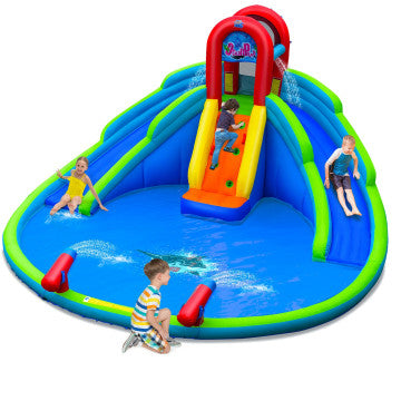 Inflatable Water Slide Park with Upgraded Handrail without Blower