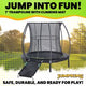 7ft Round Trampoline with Jumping Enclosure & Mat Ramp