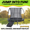 Image of 7ft Round Trampoline with Jumping Enclosure & Mat Ramp