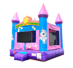 12'H Crossover Pink Unicorn Castle Smiley Face Combo with Blower