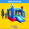 Image of 7.2'H Backyard Kids Sports Arena Inflatable Bounce House with Soccer Goal