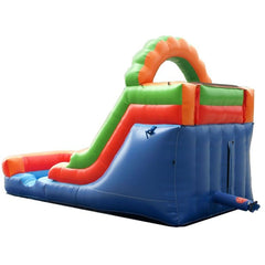 12'H Crossover Rainbow Cloud Inflatable Water Slide with Blower